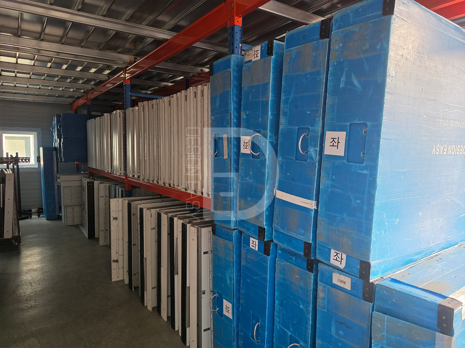 본사 물류 창고_패브릭 부스 자재