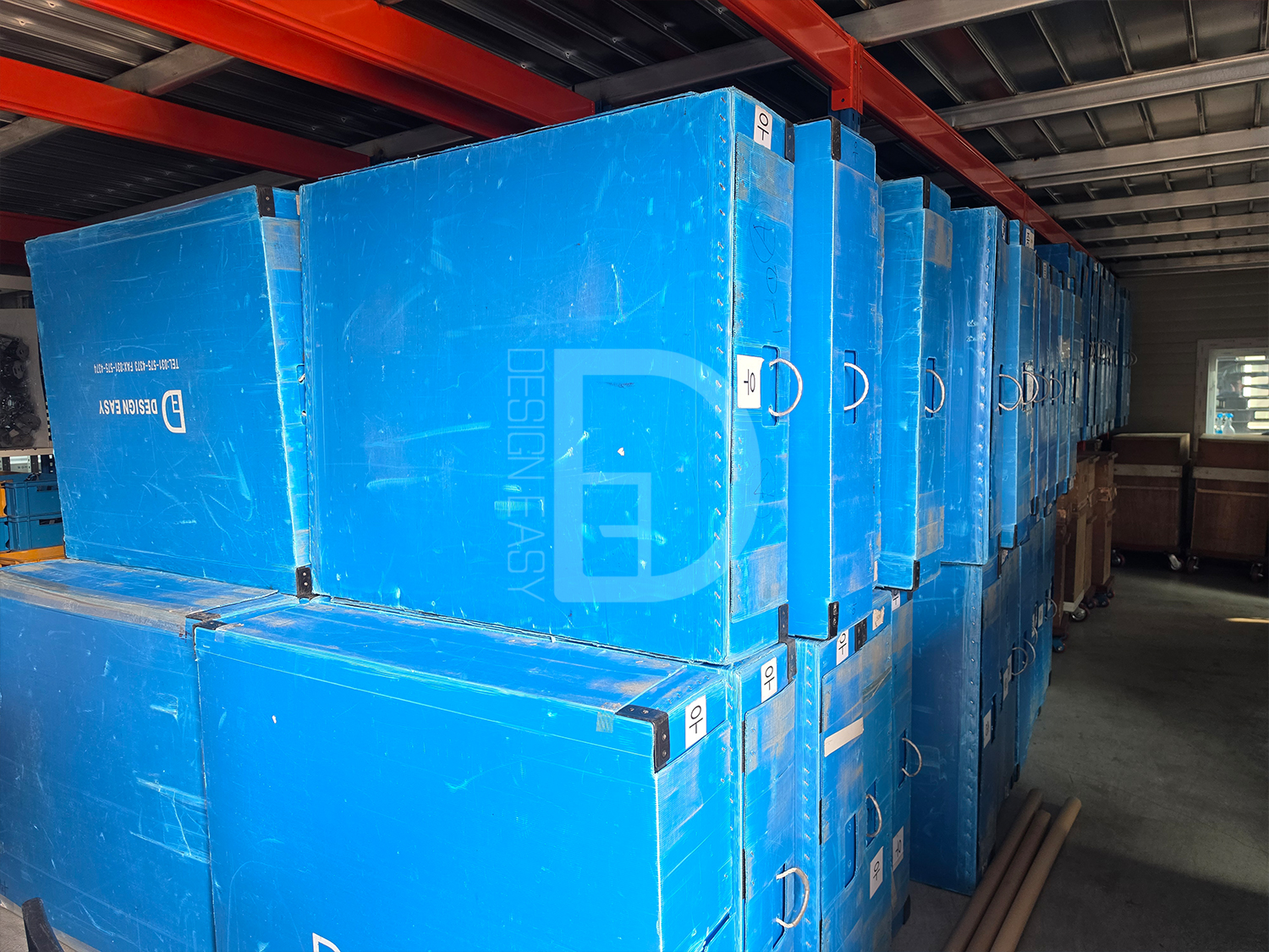 본사 물류 창고_패브릭 부스 자재